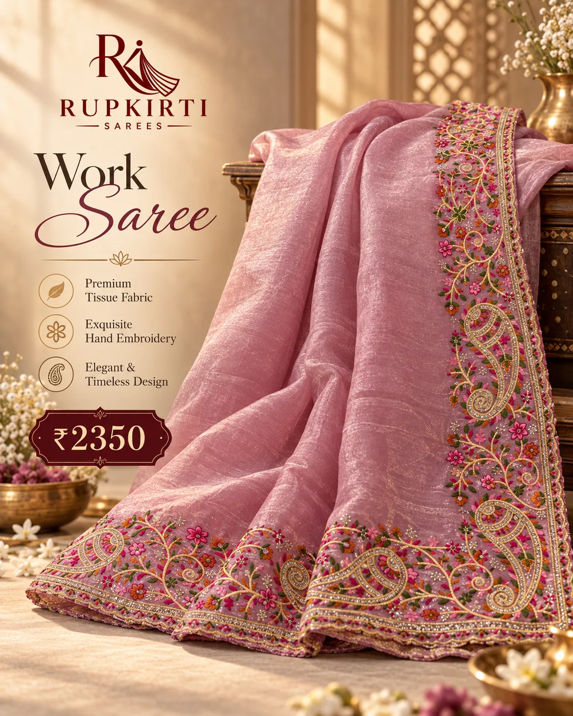 Designer Work Saree