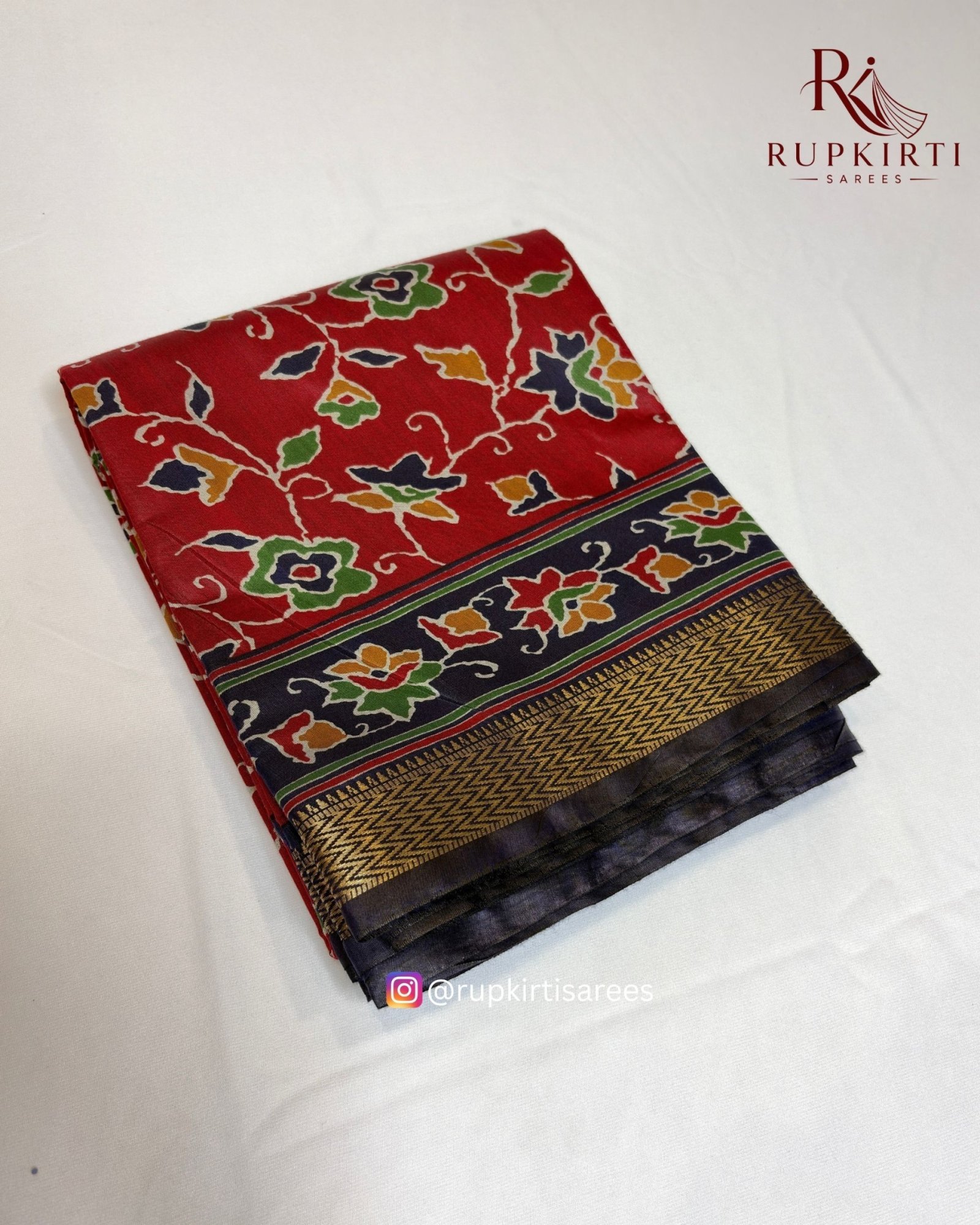 Tissue Silk Kalamkari Saree — photo 3